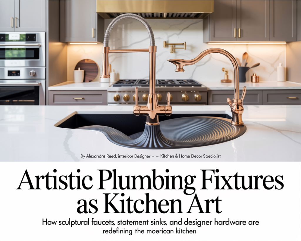 Artistic Plumbing Fixtures
as Kitchen Art