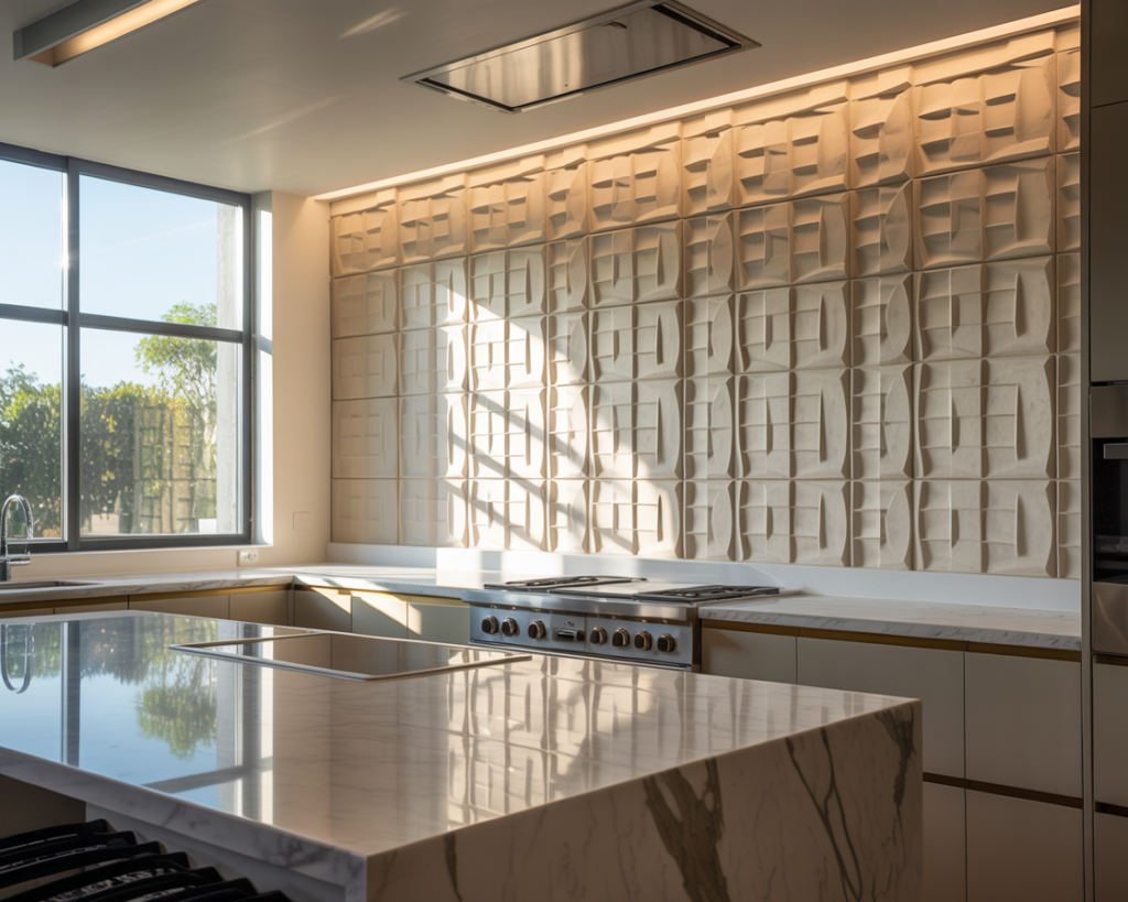 Textured Walls in Modern Kitchens