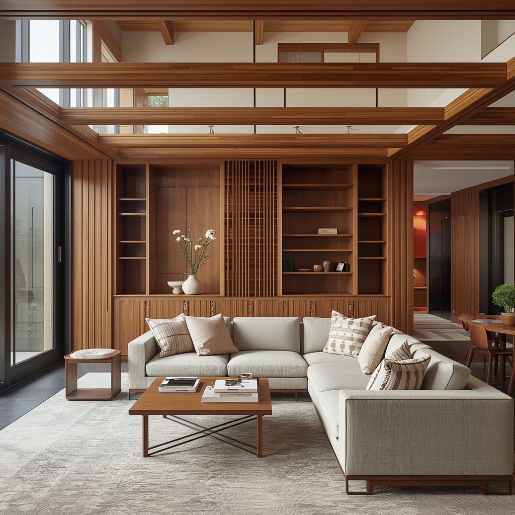 Why Wood Slats Work So Well in Open-Plan Spaces