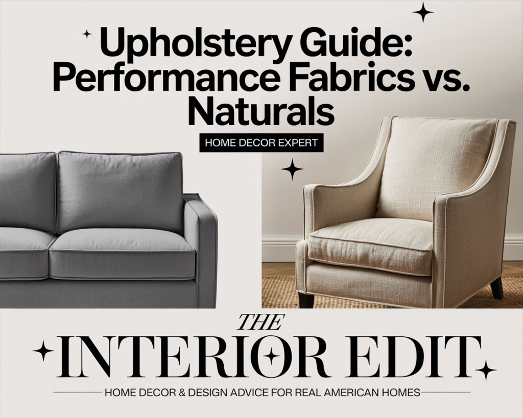 Upholstery Guide: Performance Fabrics vs. Naturals | Home Decor Expert★   The Interior Edit — Home Decor & Design Advice for Real American Homes 