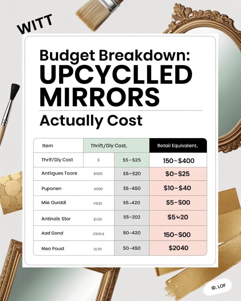 Budget Breakdown: What Upcycled Mirrors Actually Cost