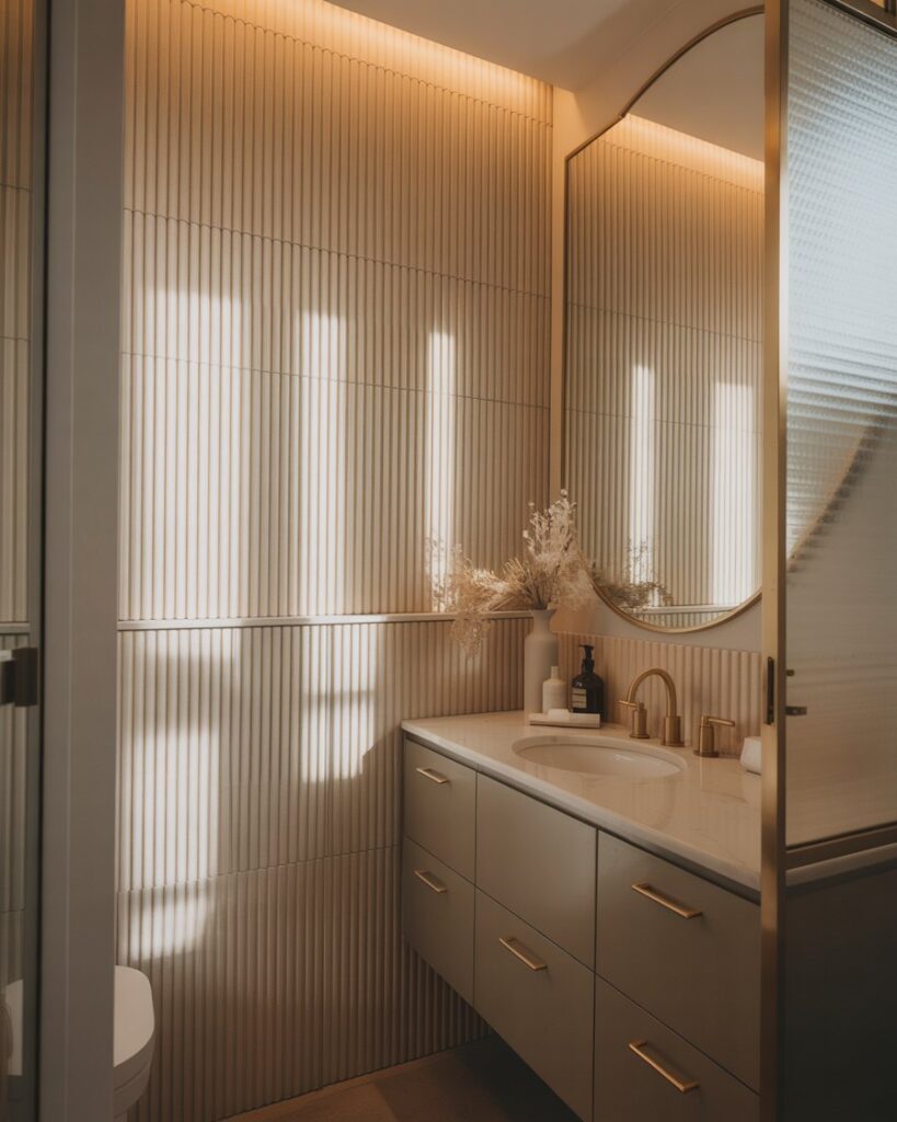 Fluted Walls in Compact Baths: How to Make a Small Bathroom Look Stunning
