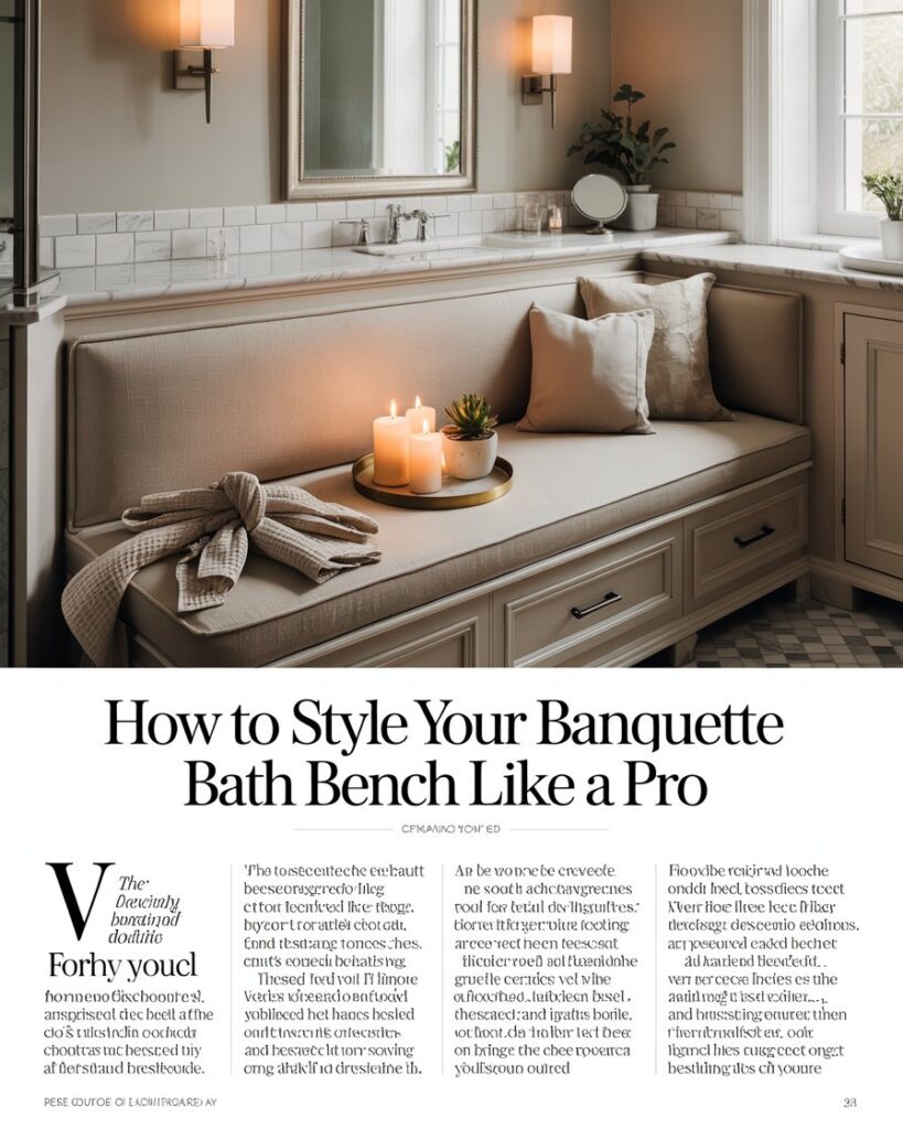 How to Style Your Banquette Bath Bench Like a Pro