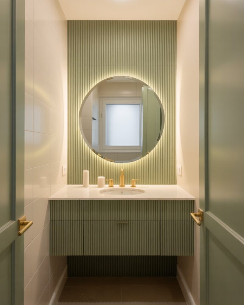 How to Use Fluted Walls Strategically in a Small Bathroom
