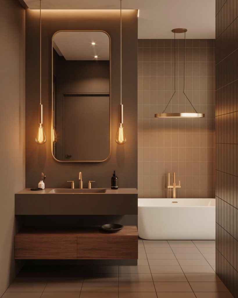 Lighting Design: How to Warm Up a Minimalist Bath