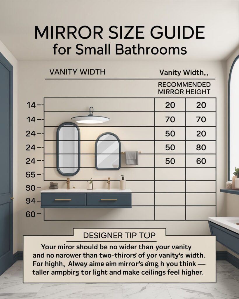 Mirror Size Guide for Small Bathrooms