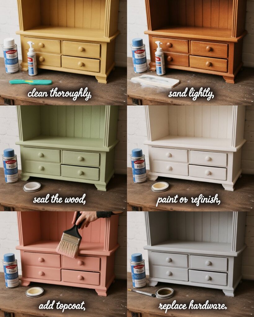 Preparing Your Vintage Hutch for the Bathroom Environment