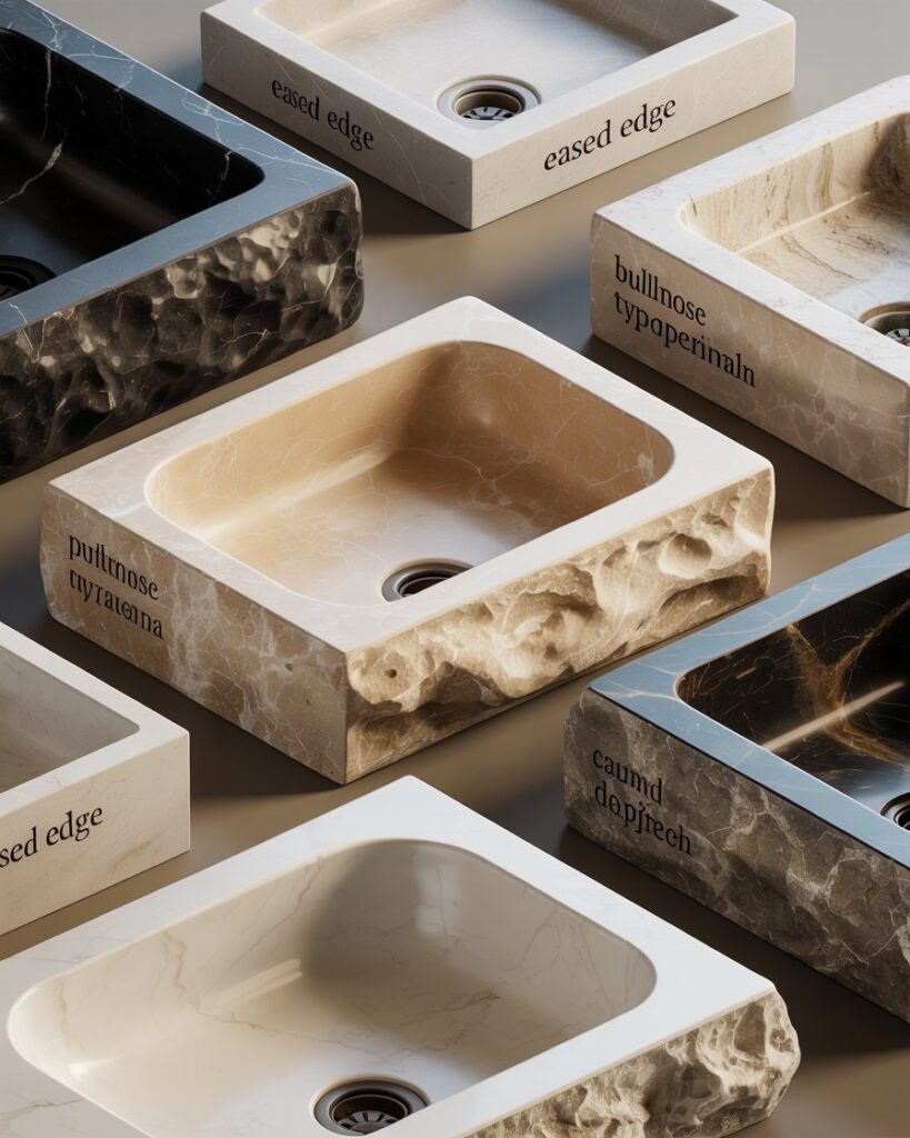 The Six Most Popular Edge Profiles for Natural Stone Sinks