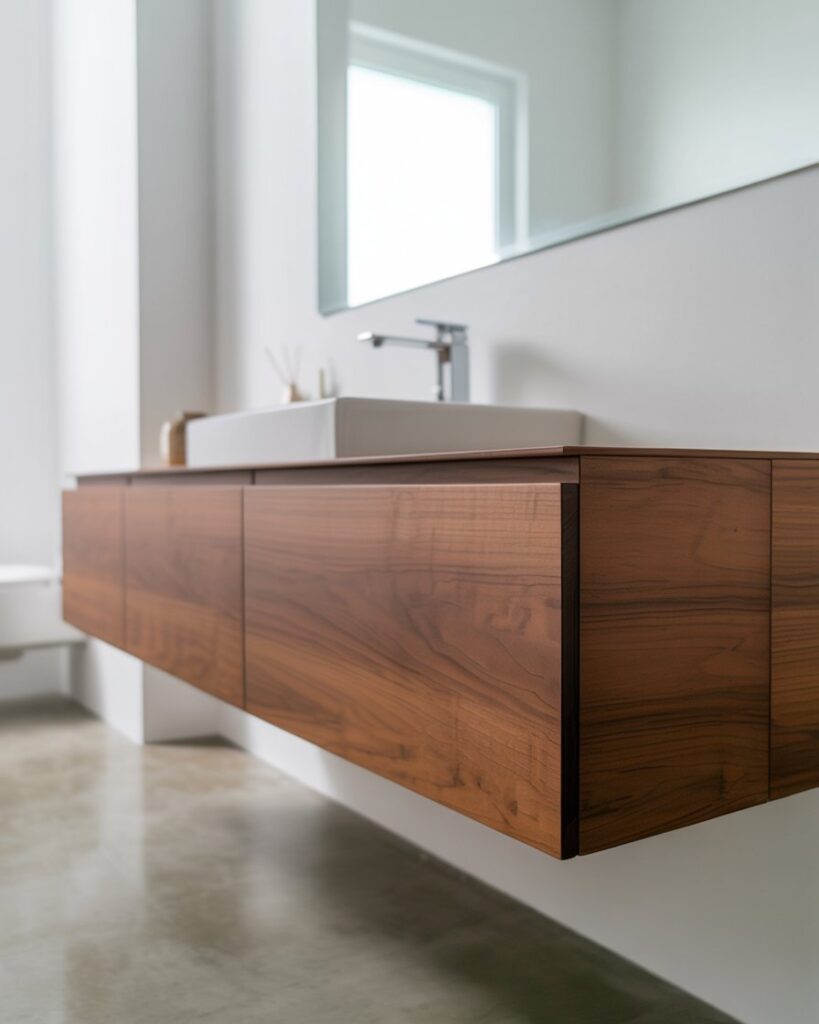 Vanity and Storage The Case for Mocha Cabinetry