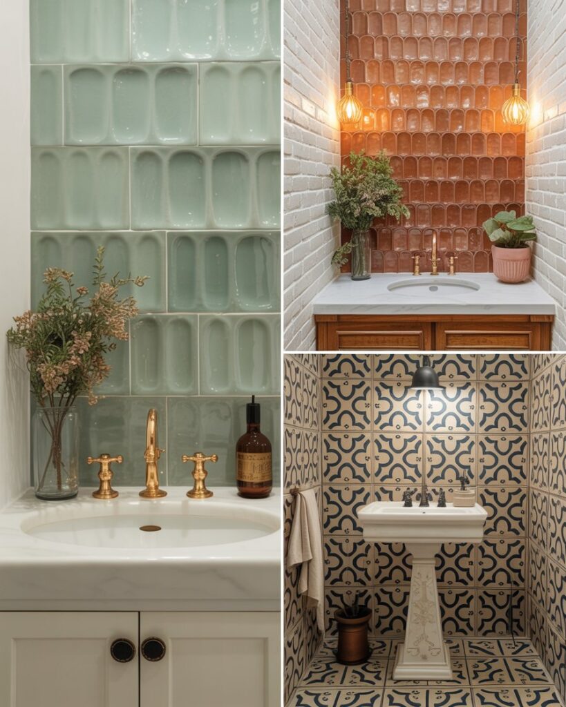 The Best Personality Tile Styles for Tiny Vanity Spaces