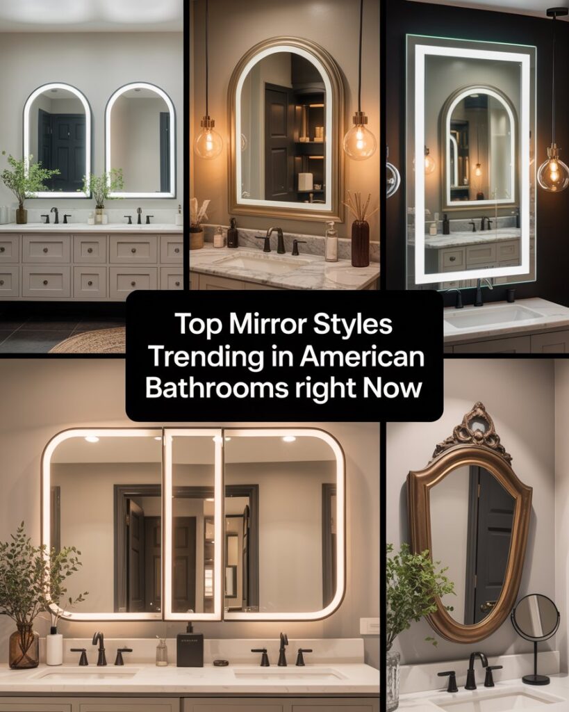 Top Mirror Styles Trending in American Bathrooms Right Now