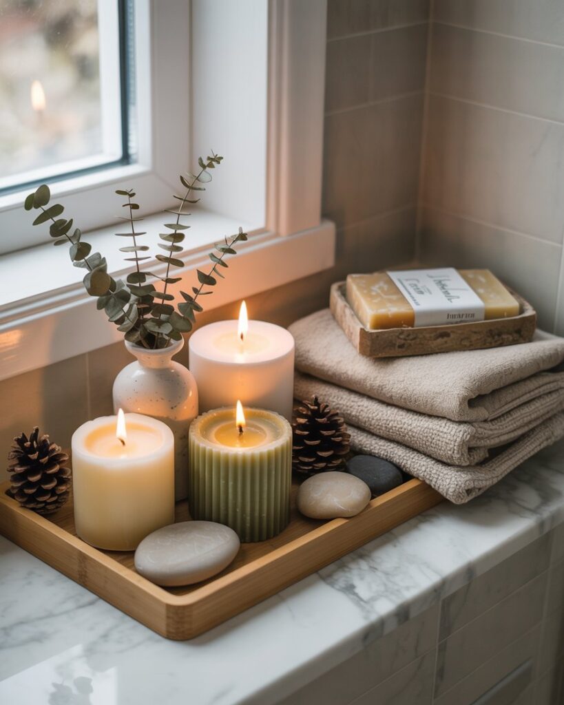 Step 5 — Curate a Cozy Winter Shelf or Vignette