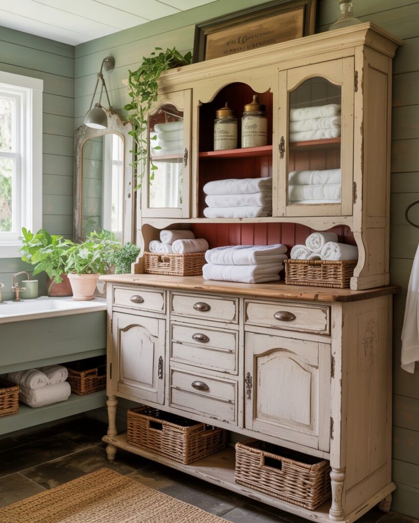 How to Find the Right Vintage Hutch for Your Bathroom