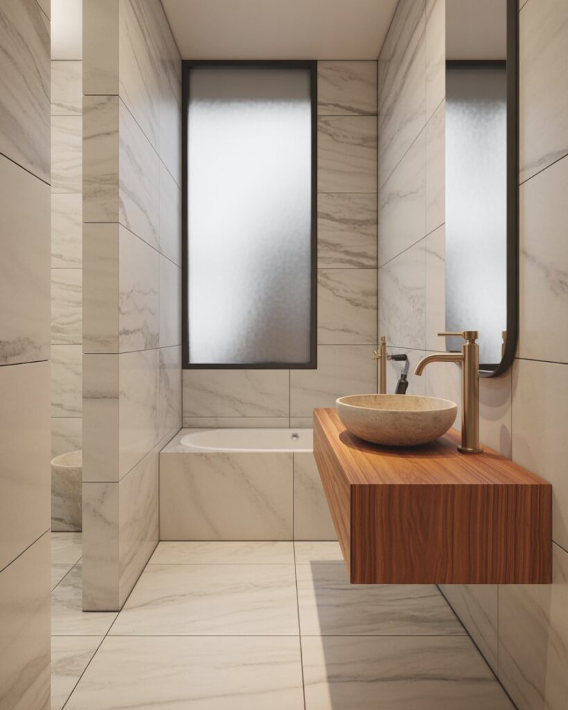 Bathroom Small Space, Big Finish Opportunities