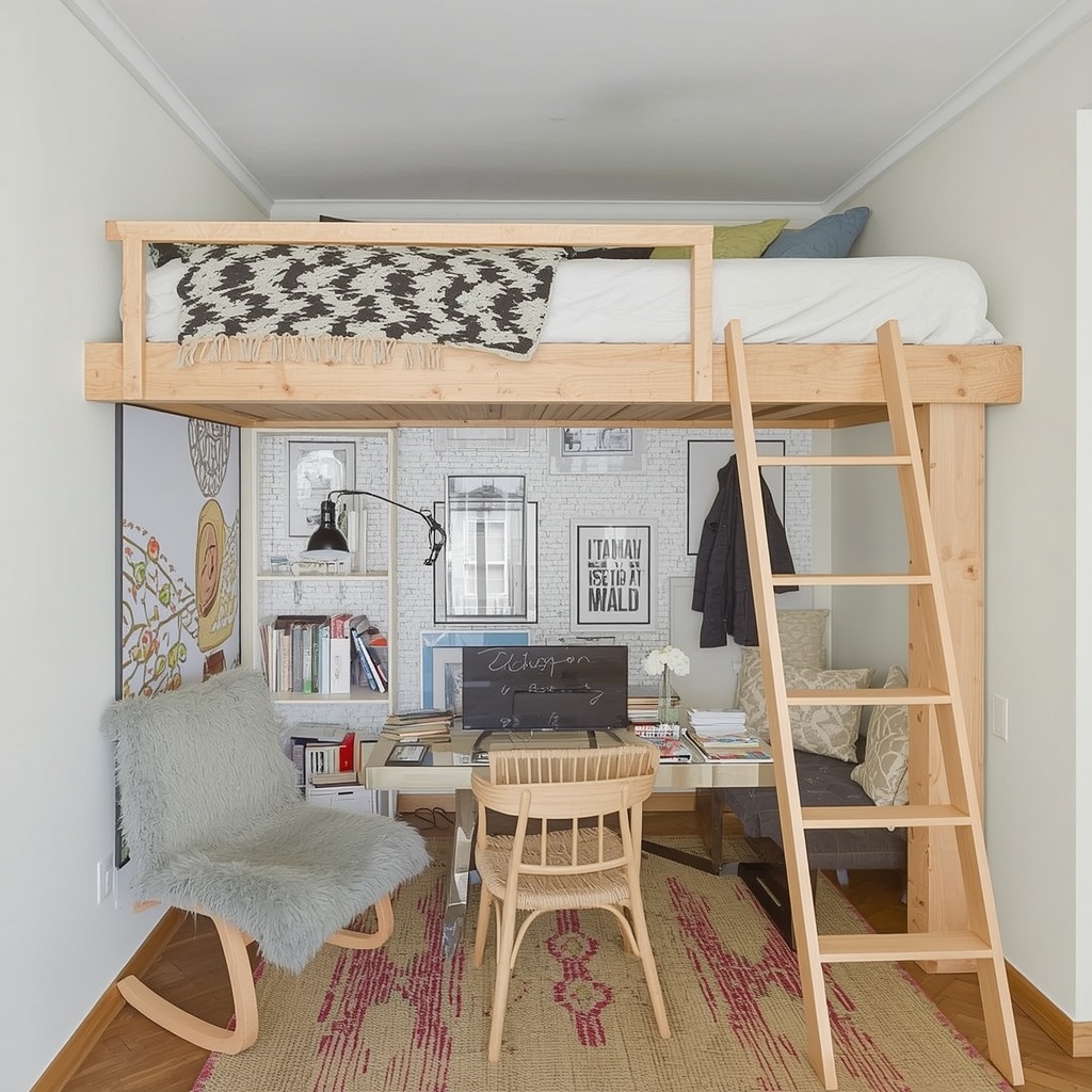 Designing the Space Below Your Loft Bed Understudy