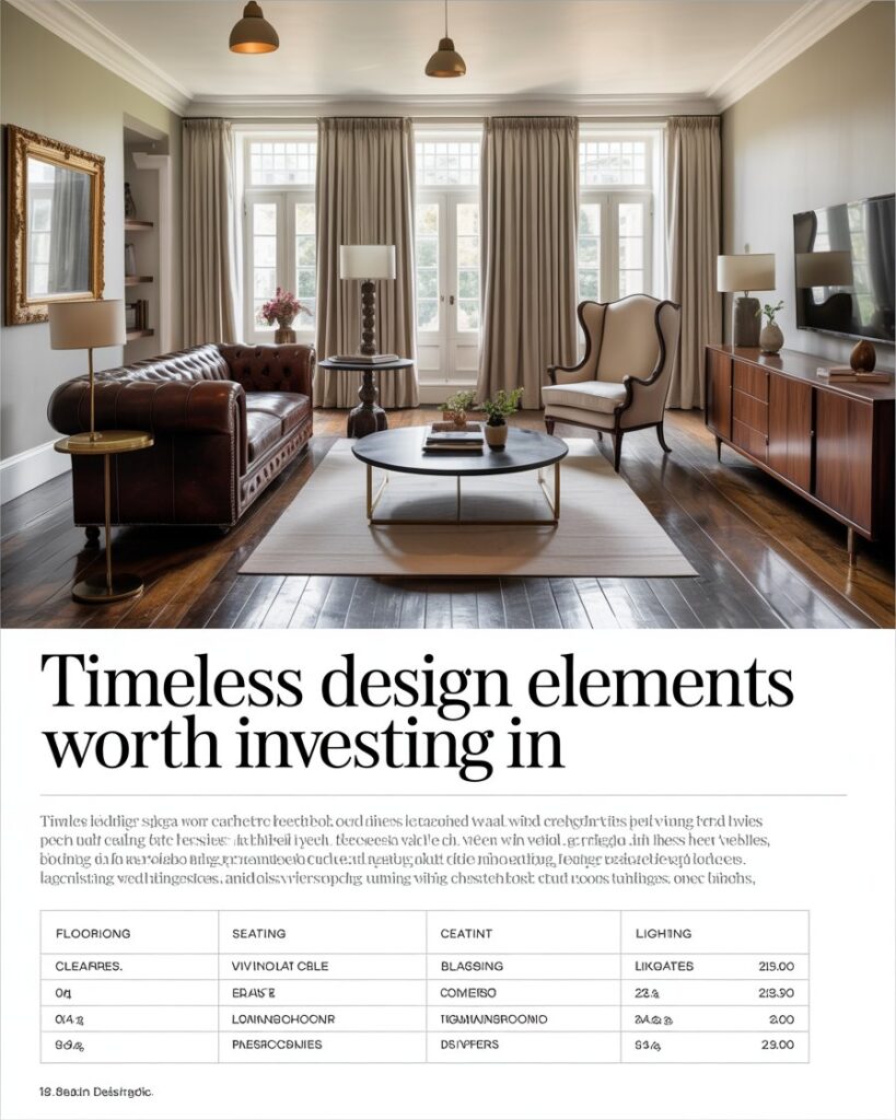 Timeless Design Elements Worth Investing In