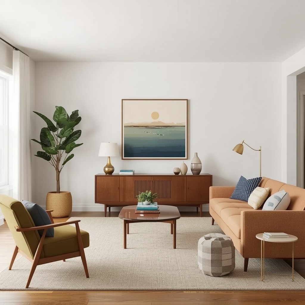 Choosing the Right Color Palette for a Mid-Century Modern Living Room