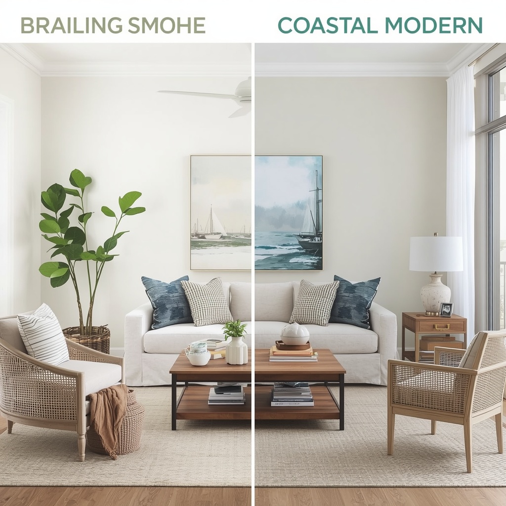 Coastal Grandmother vs. Coastal Modern: Side-by-Side Comparison