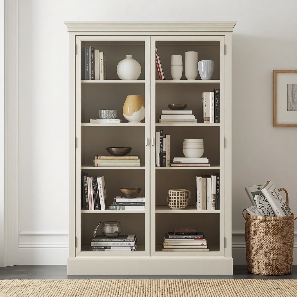 Install Glass Doors for a High-End Display Cabinet Effect