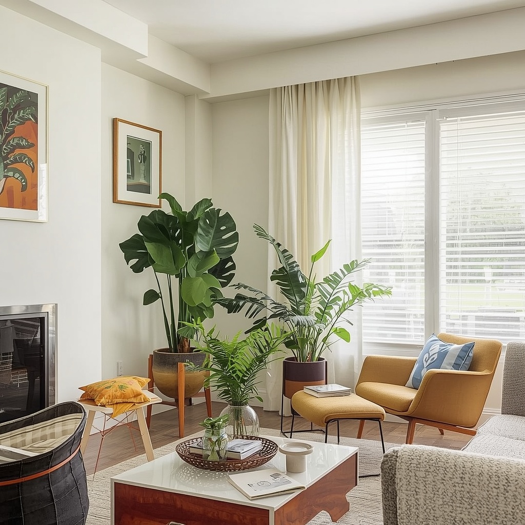 Plants and Greenery The Living Element of Mid-Century Modern Rooms