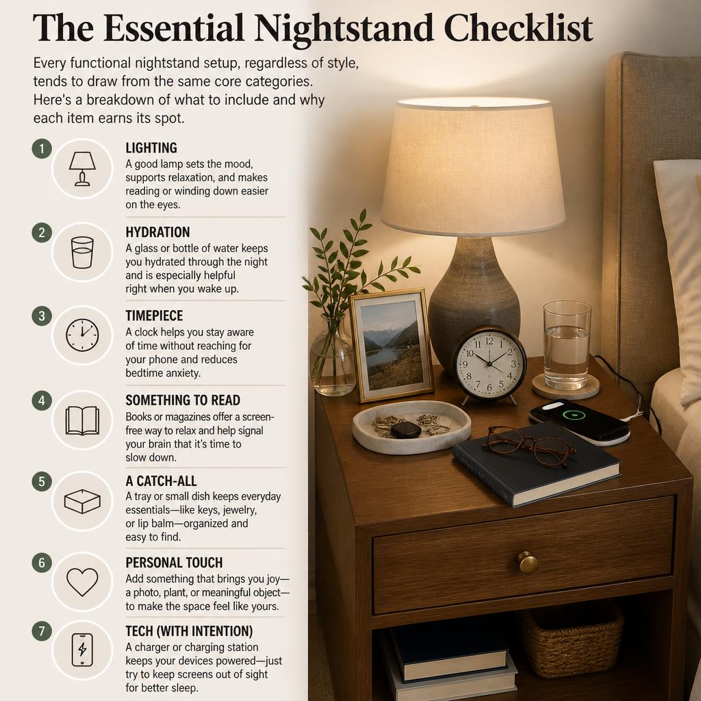 The Essential Nightstand Checklist