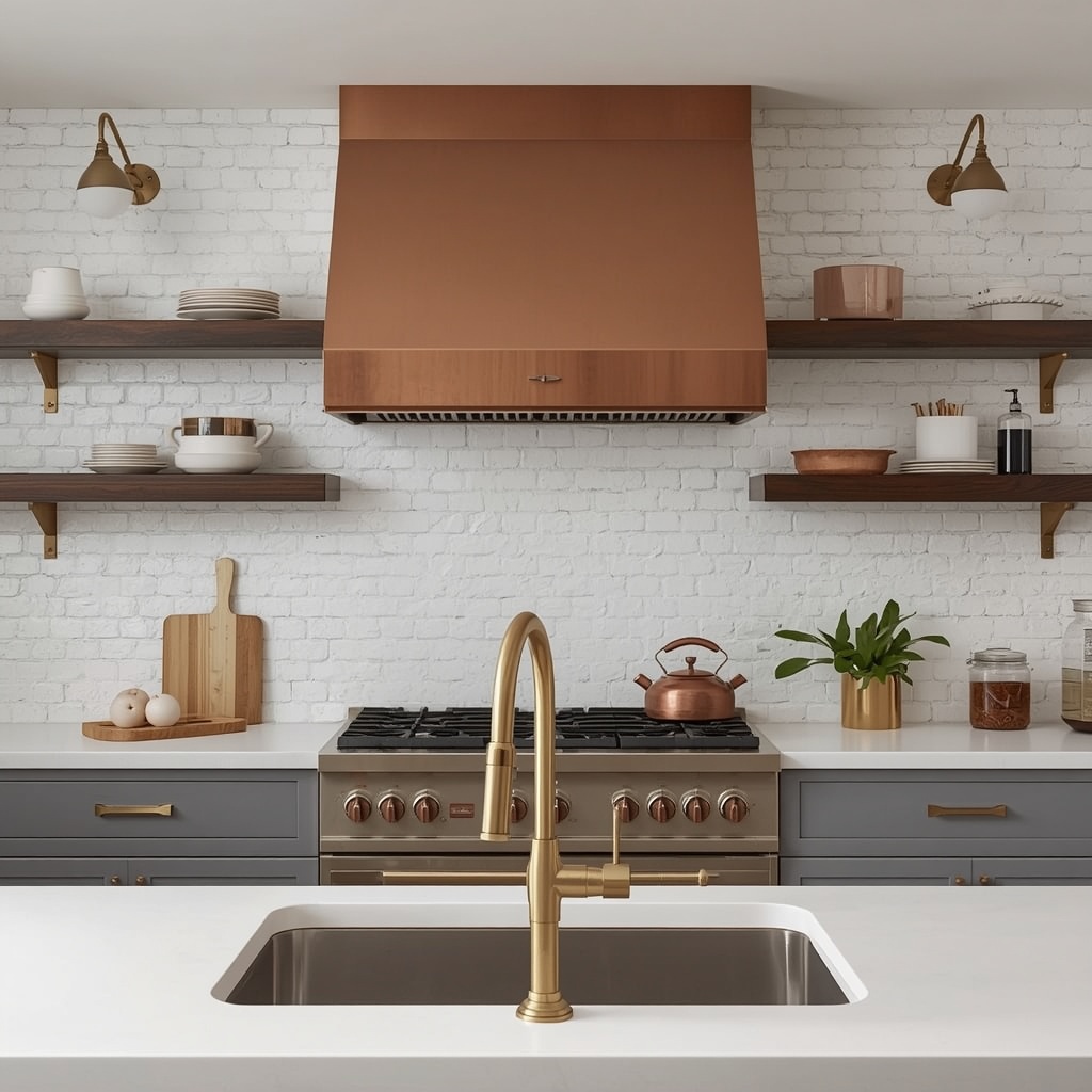 The Kitchen: Warm Metallics Beyond the Hardware