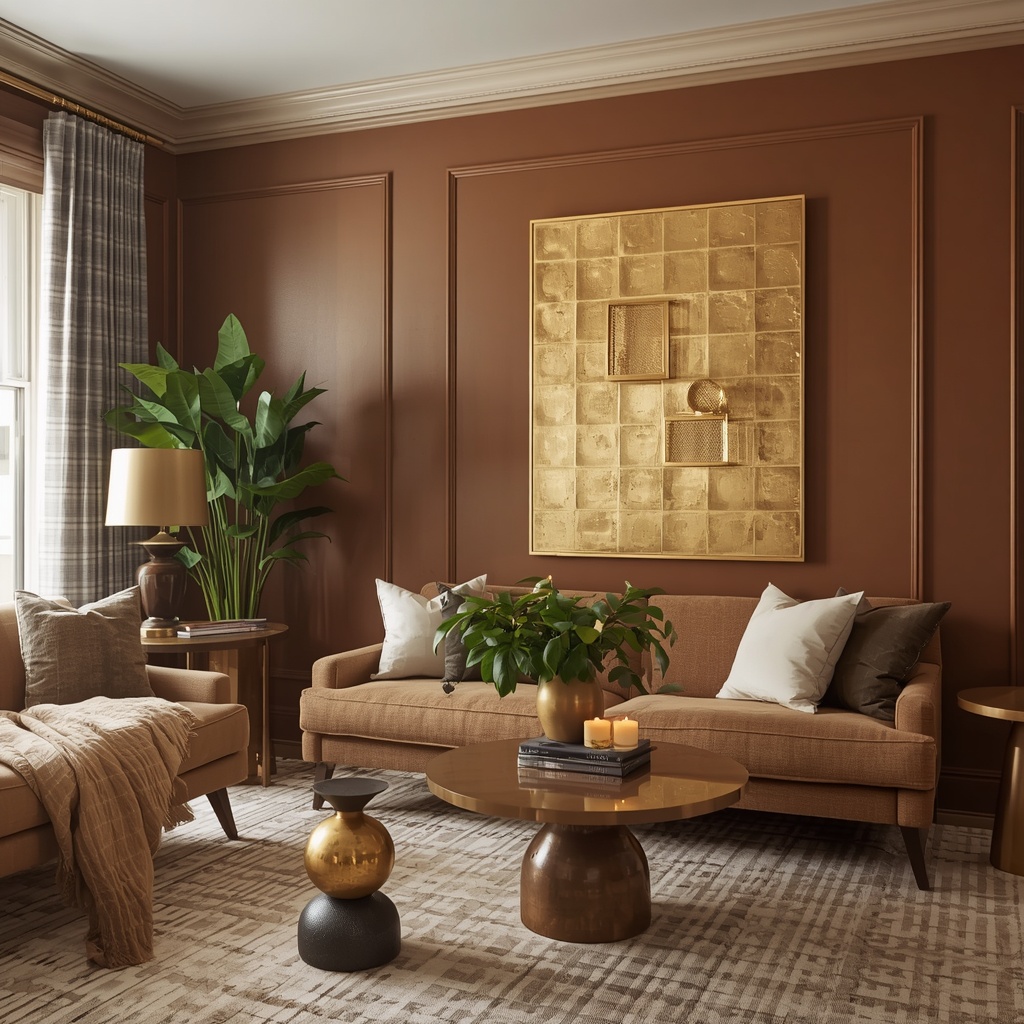  The Living Room Metallic Accents Beyond the Lamp