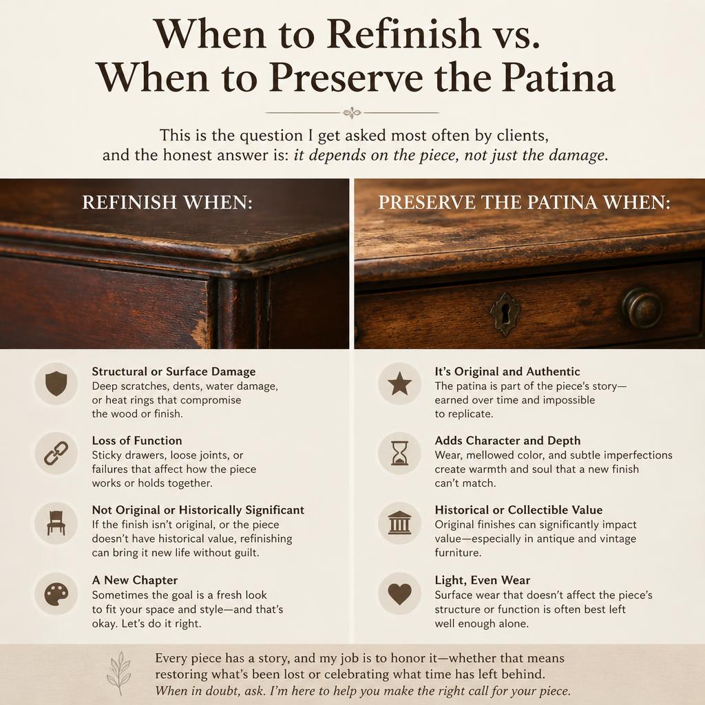 When to Refinish vs. When to Preserve the Patina