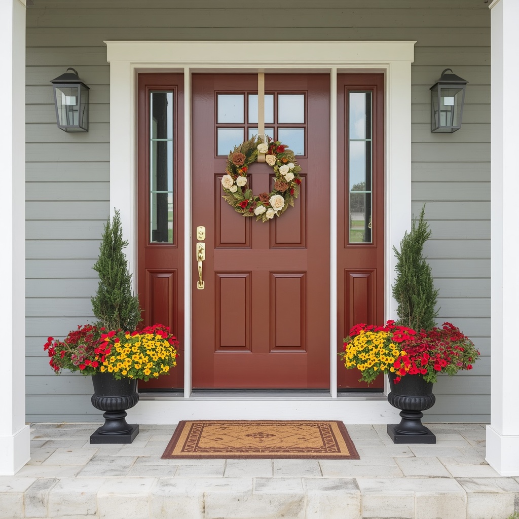 Create a Welcoming Entryway With Planters and Seasonal Flowers