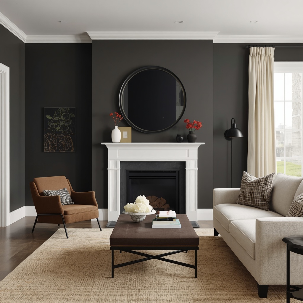 Balancing Dark Walls with the Right Accents