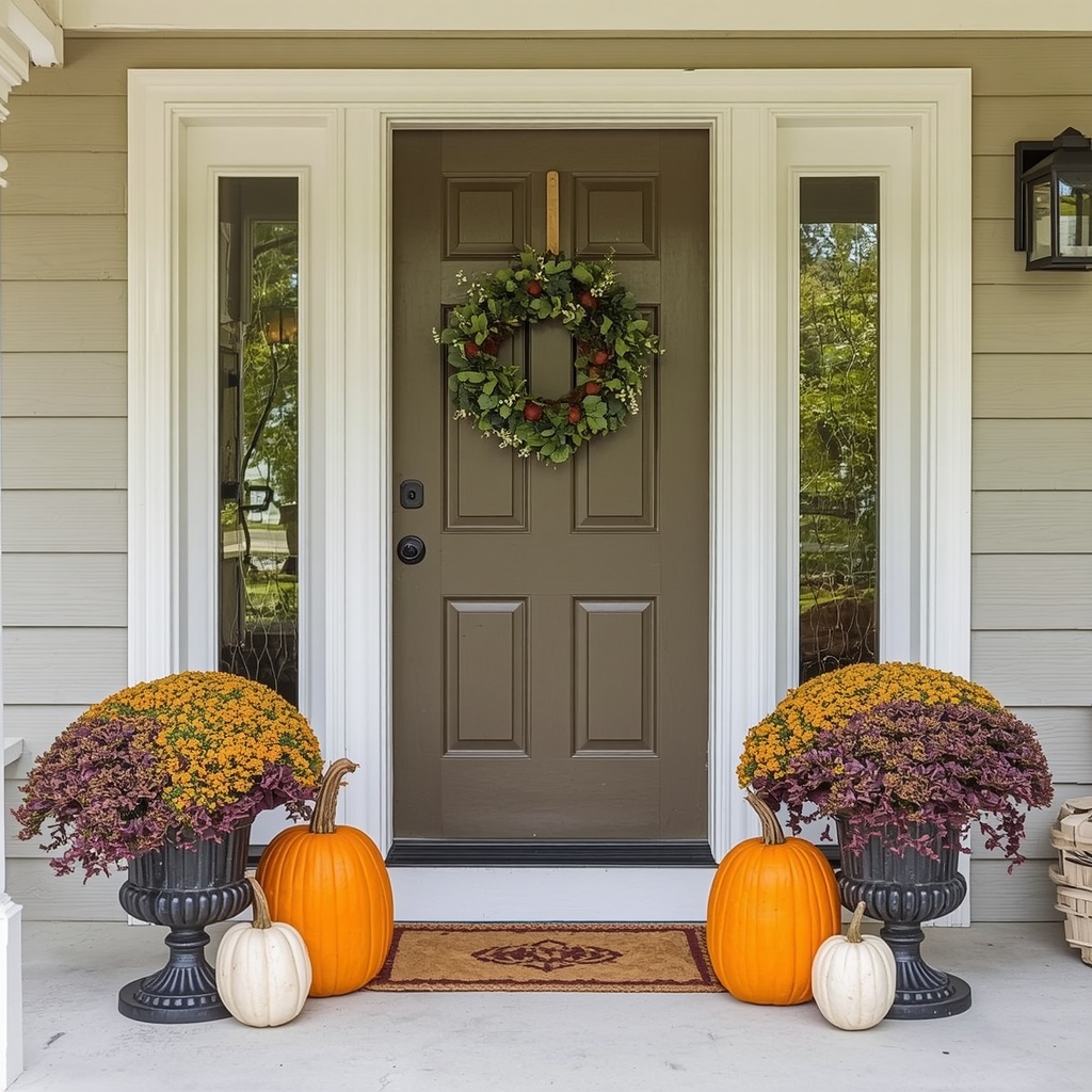 Front Porch Pumpkin Display Ideas