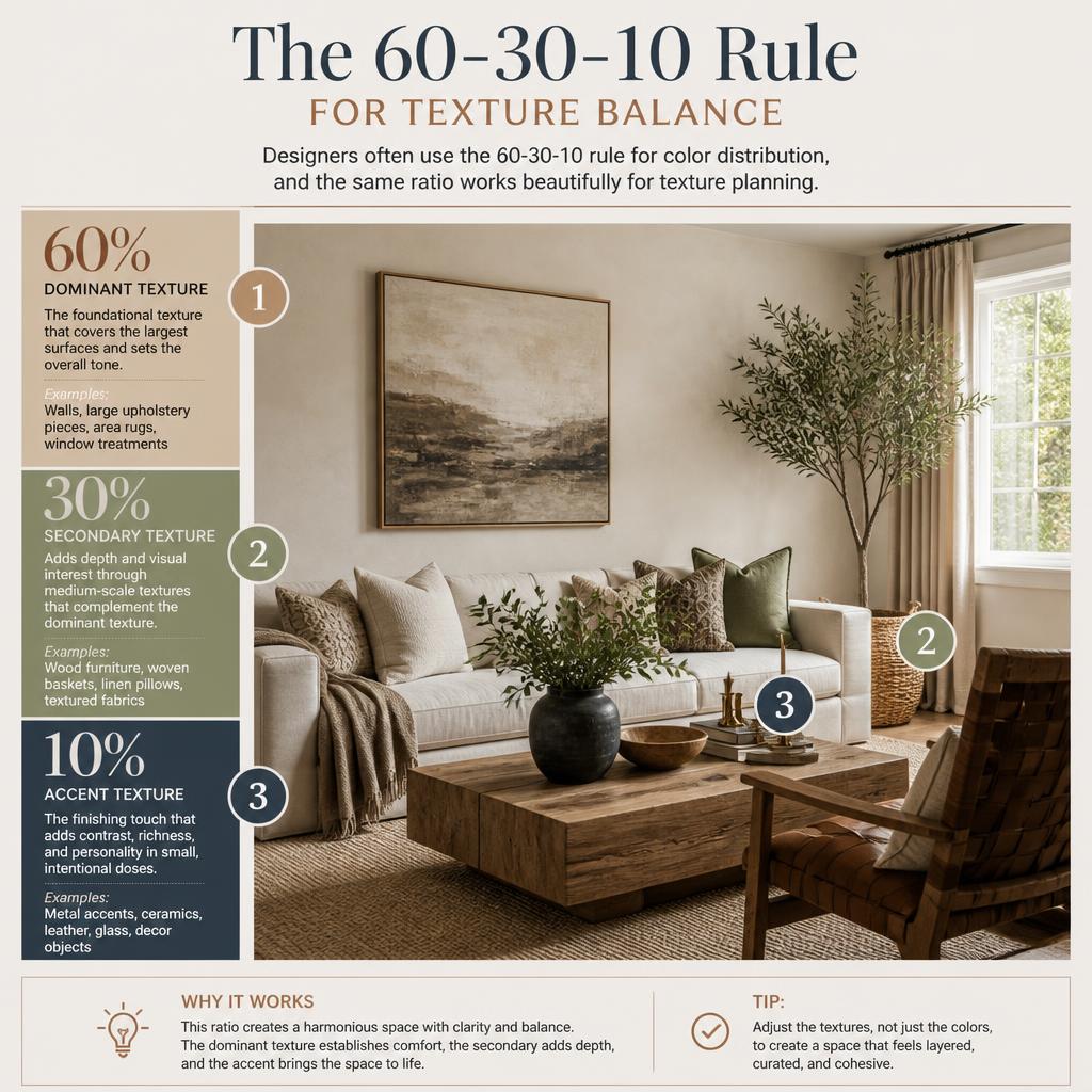The 60-30-10 Rule for Texture Balance