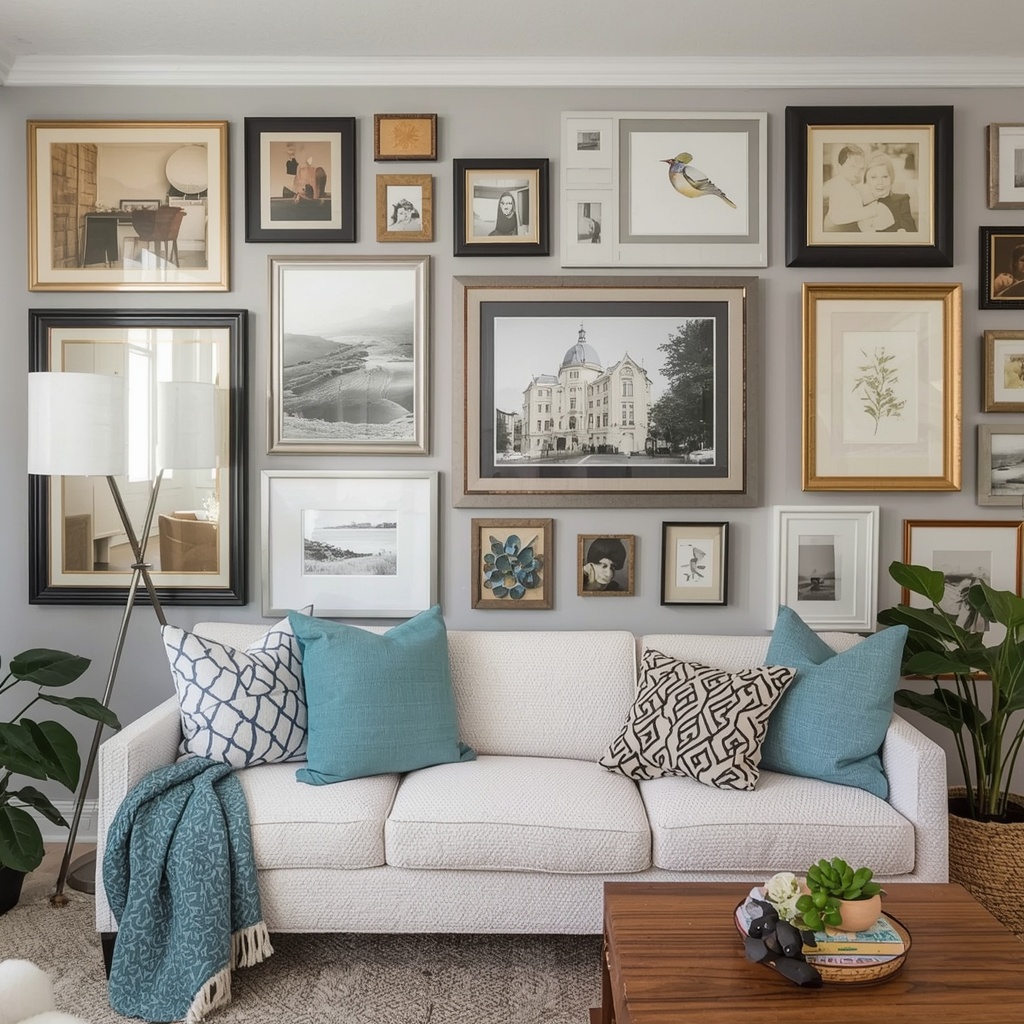 Gallery Walls: Mixing Frame Styles Intentionally