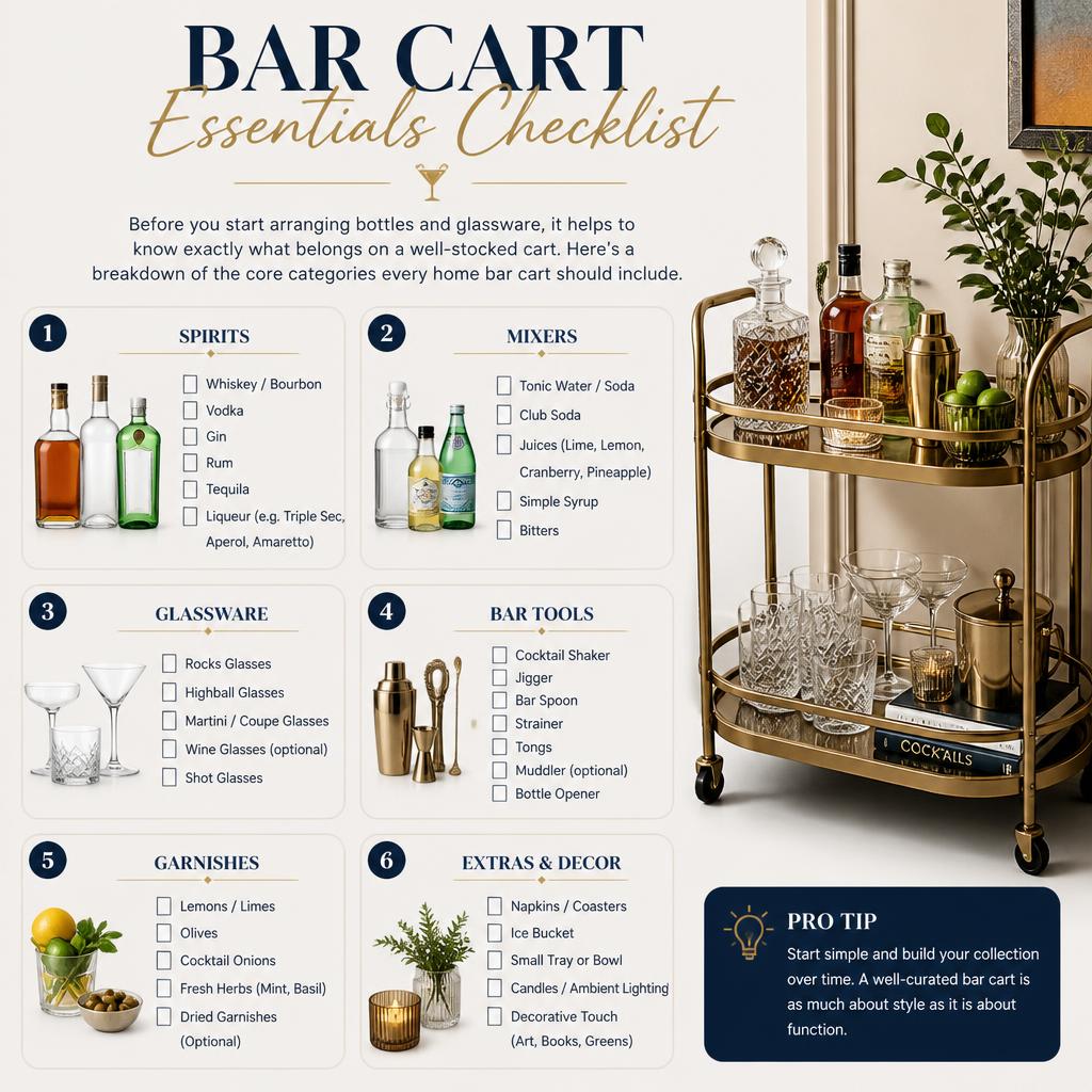 Bar Cart Essentials Checklist