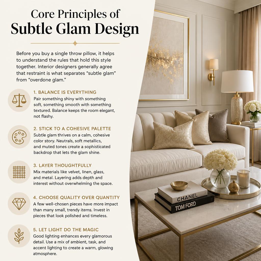 Core Principles of Subtle Glam Design