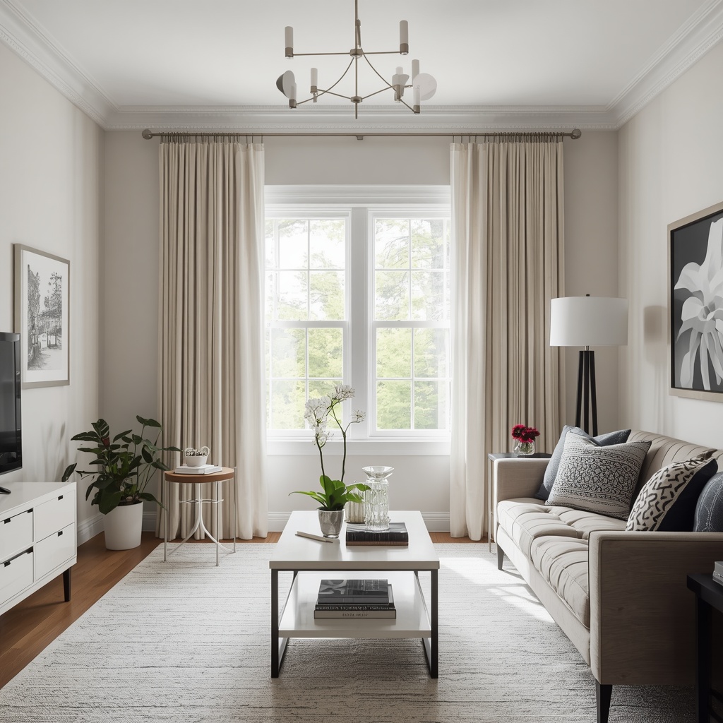 Curtain Hanging Hacks to Make Living Room Ceilings Look Taller