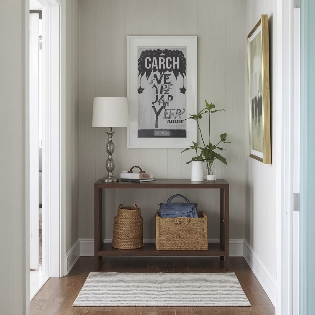 How to Decorate a Small Entryway Without Crowding It