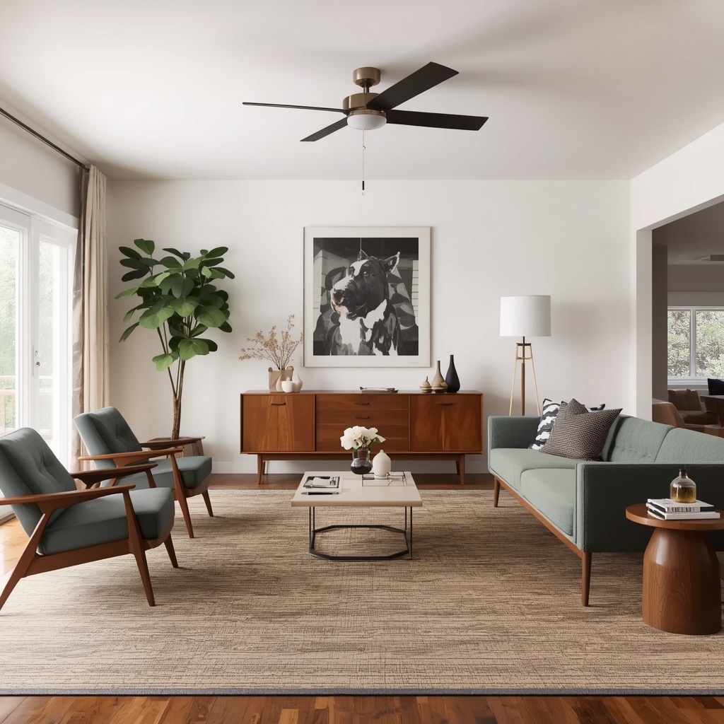 Layout Tips for a Budget Mid-Century Modern Living Room