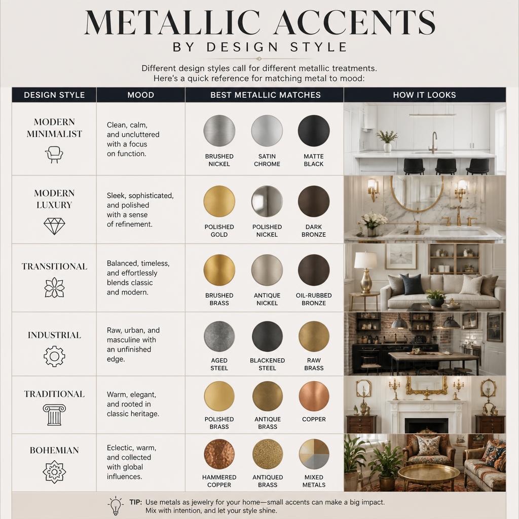 Metallic Accents by Design Style