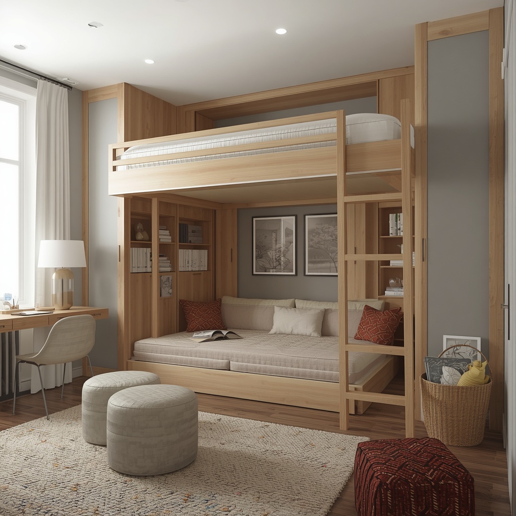 Save Floor Space With a Murphy Bed or Loft