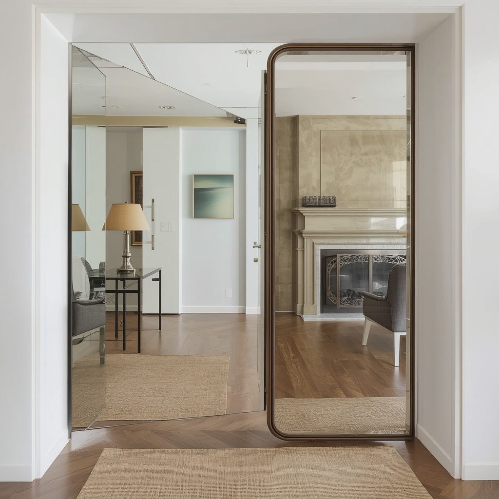Use Mirrors and Reflective Surfaces to Open the Room