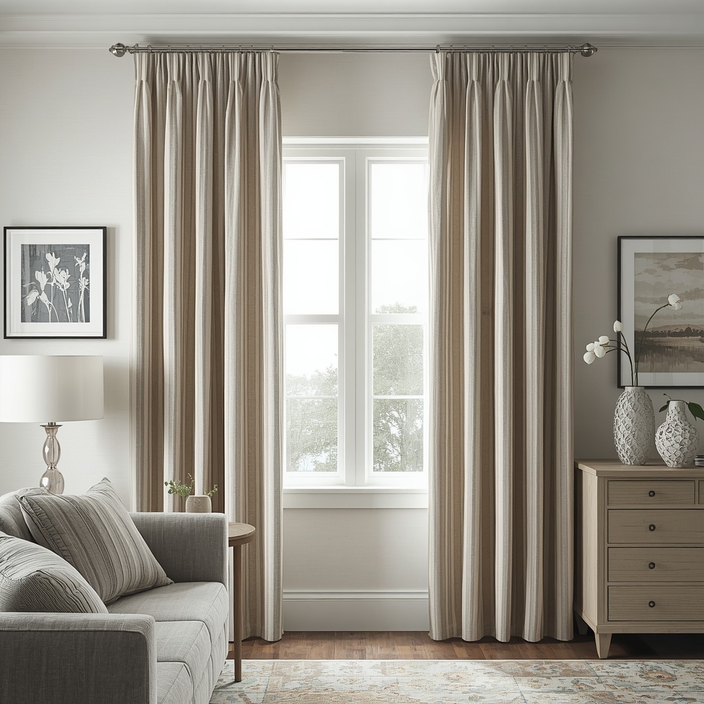 Use Vertical Stripes or Textured Fabric Patterns