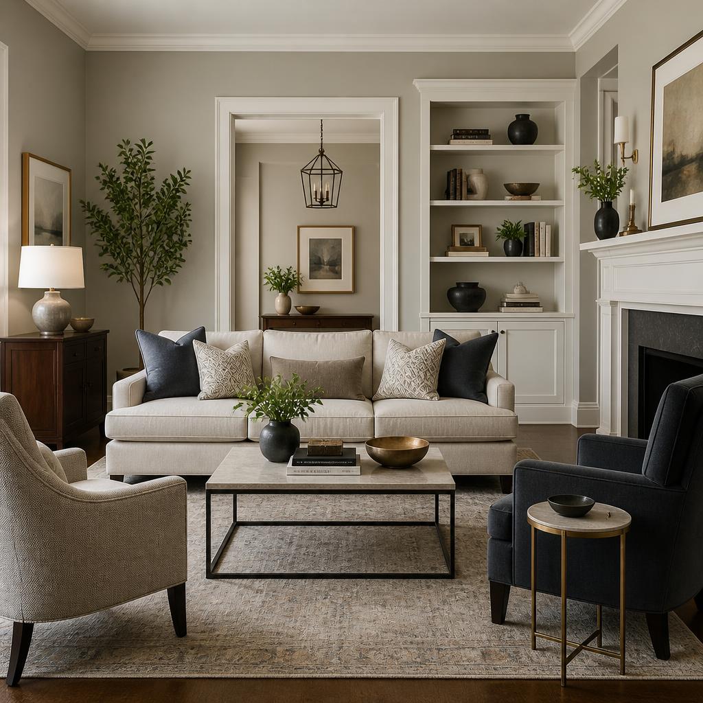 What Is Transitional Living Room Design