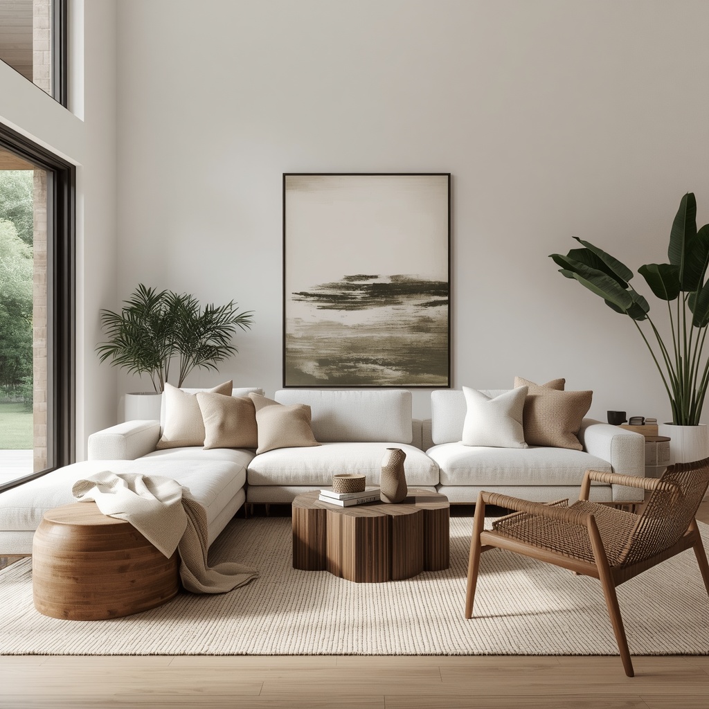 Why Organic Modern Living Rooms Feel So Calming