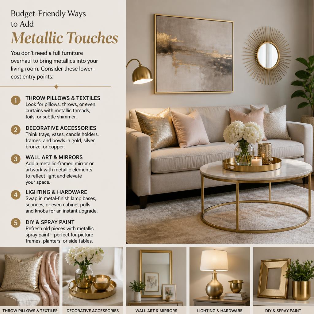 Budget-Friendly Ways to Add Metallic Touches