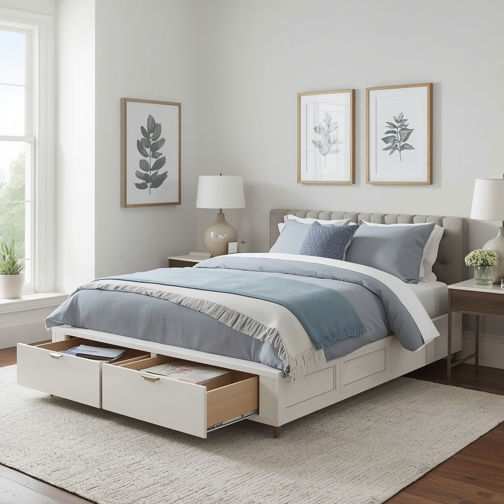  Choose a Platform Bed With Built-In Drawers