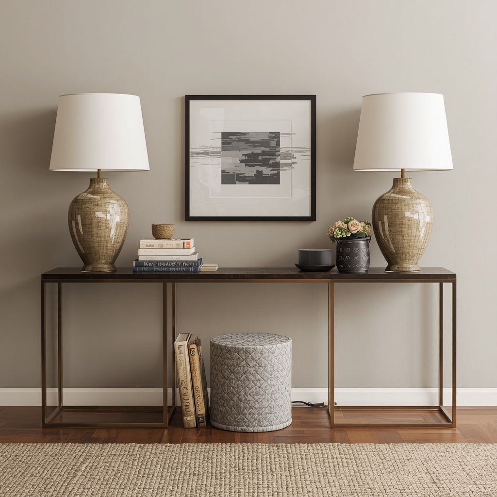 Float a Console Table Behind the Sofa