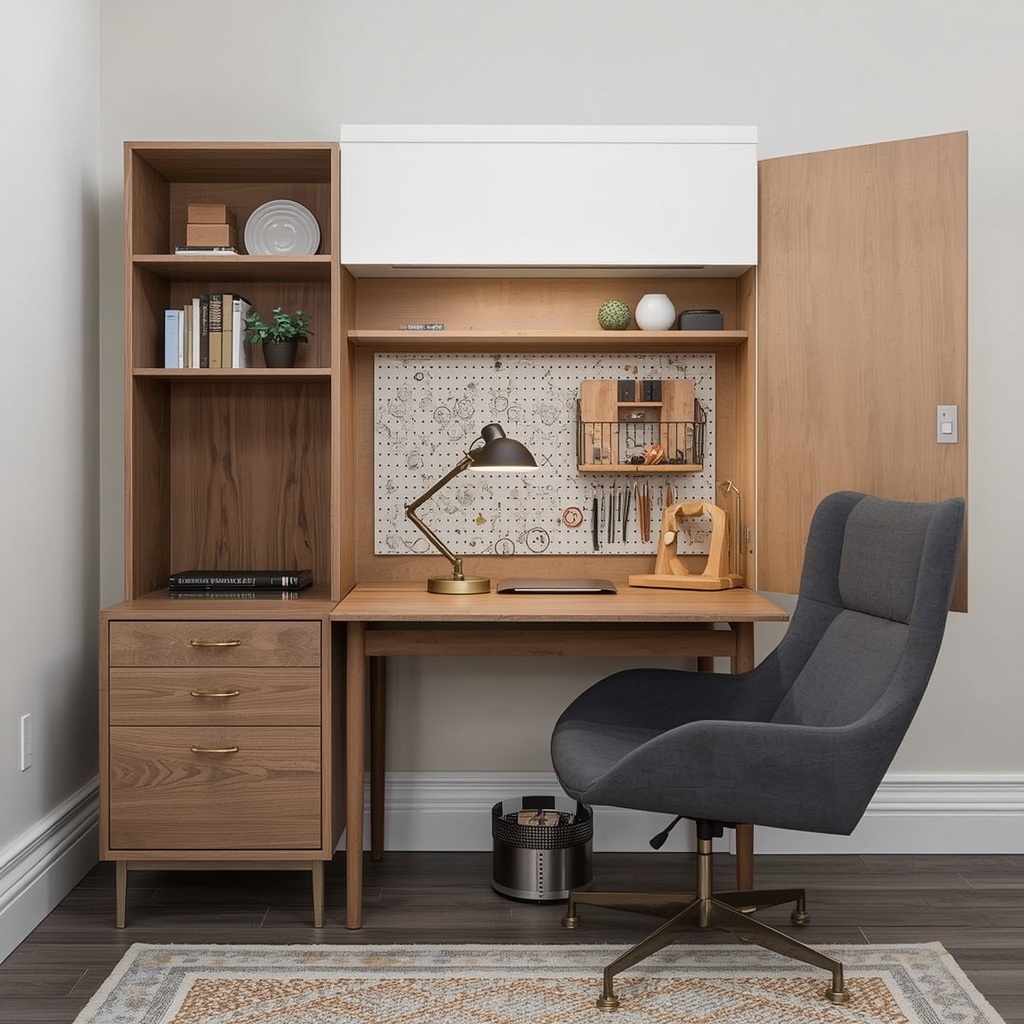 Fold-Down Desks and Wall-Mounted Workstations