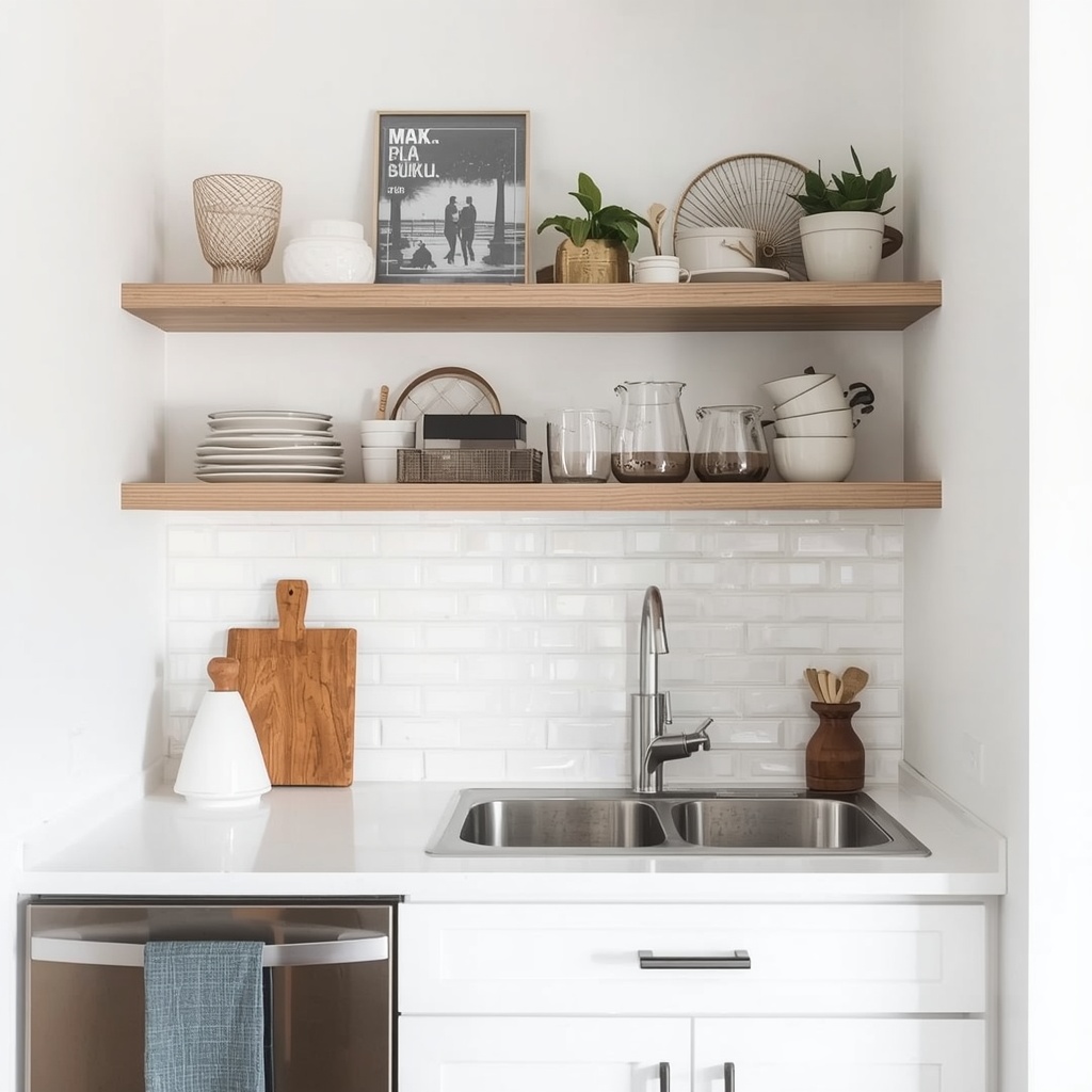 How to Style Open Shelving in Small Kitchens
