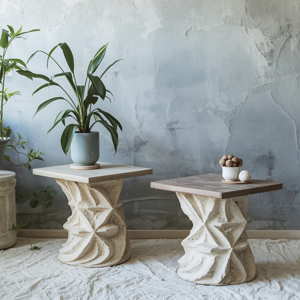 LACK Side Table to Sculptural Stone-Look Accent